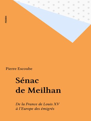 cover image of Sénac de Meilhan